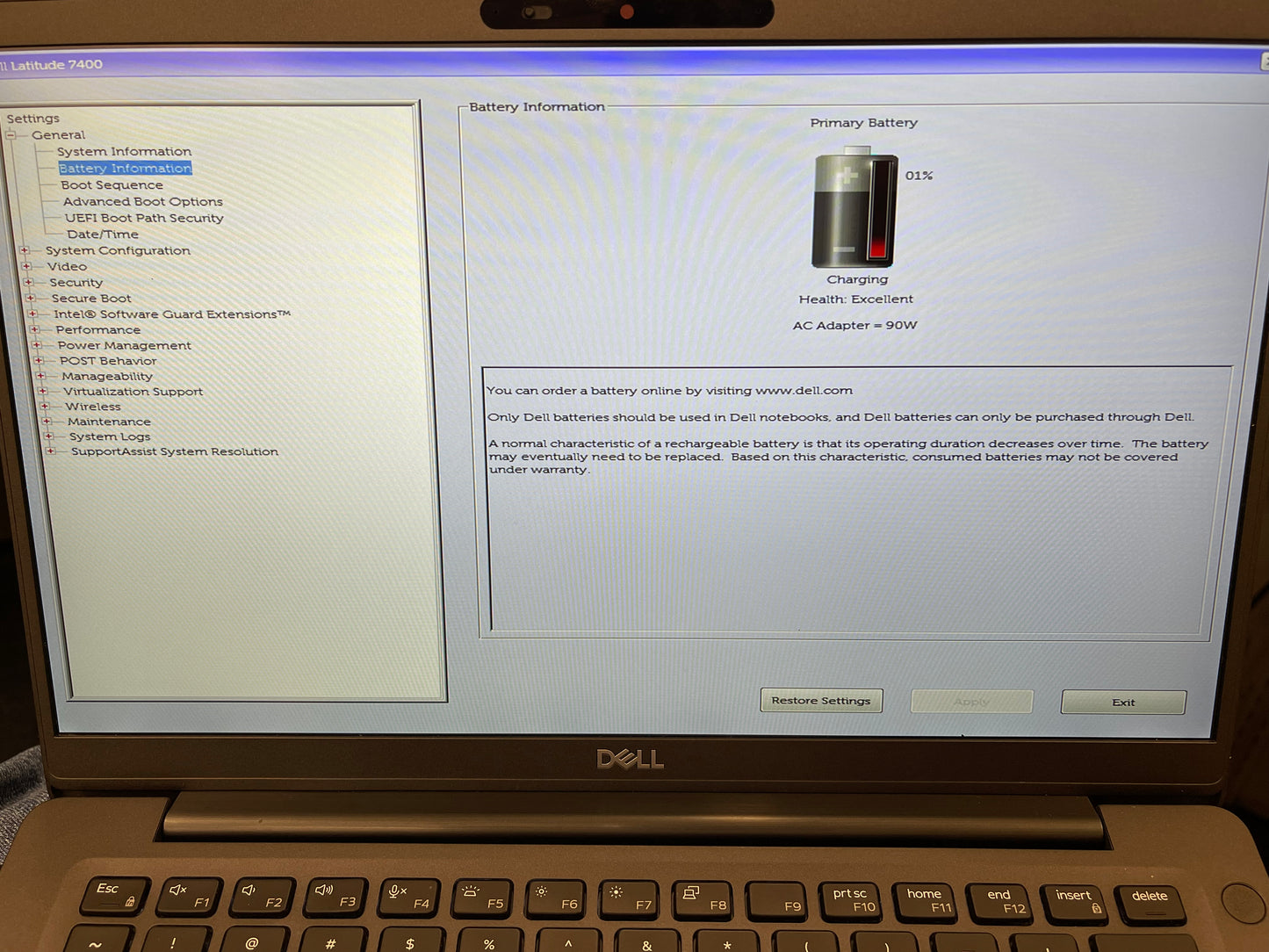 Dell 2019 14" Latitude 7400 1.9GHz i7-8665U 8GB RAM 256GB SSD W10 Pro -Excellent