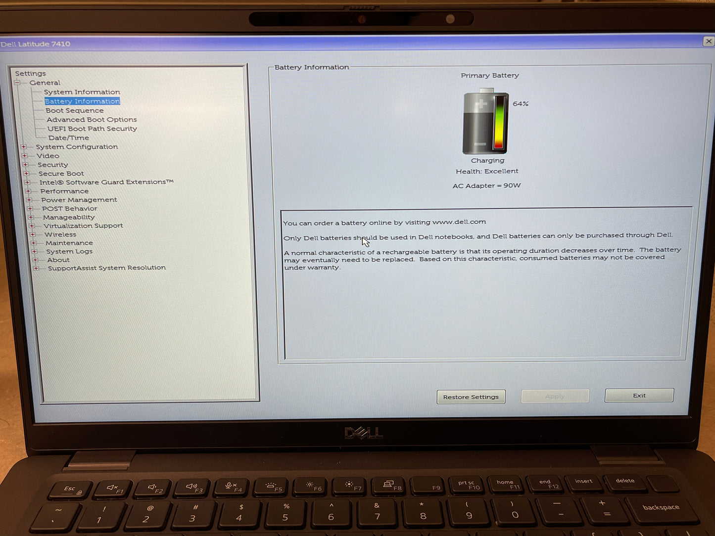 Dell 2020 14" Latitude 7410 1.7GHz i5-10310U 8GB RAM 256GB SSD W10 Pro - Grade A