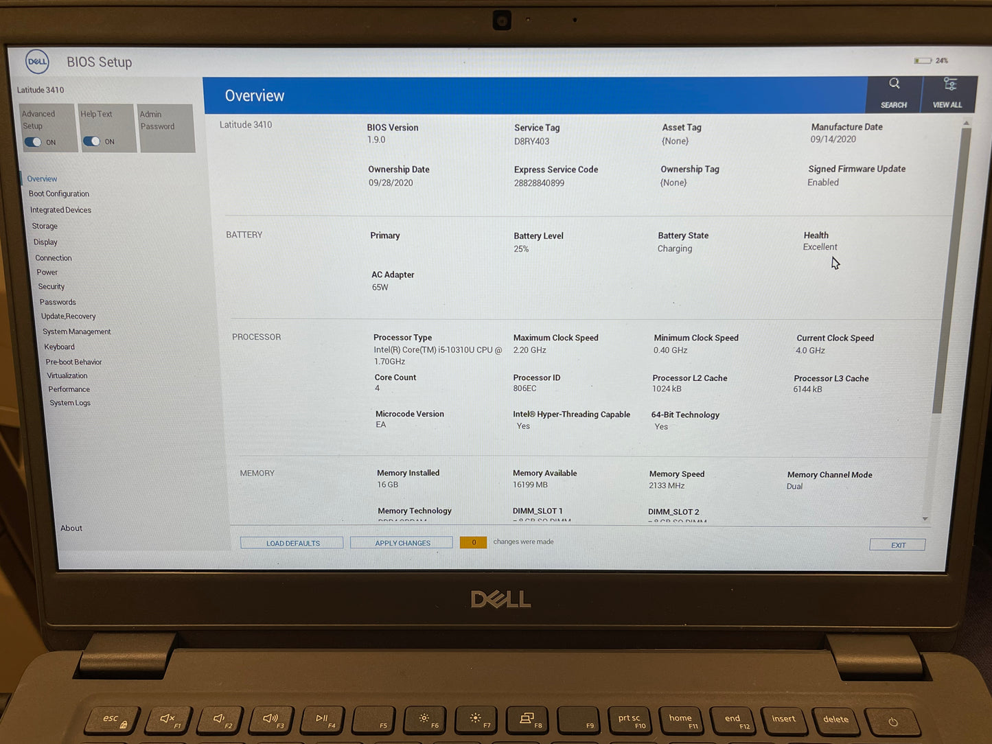 Dell 2020 14" Latitude 3410 1.7GHz i5-10310U 16GB RAM 256GB SSD W10 Pro- Grade A