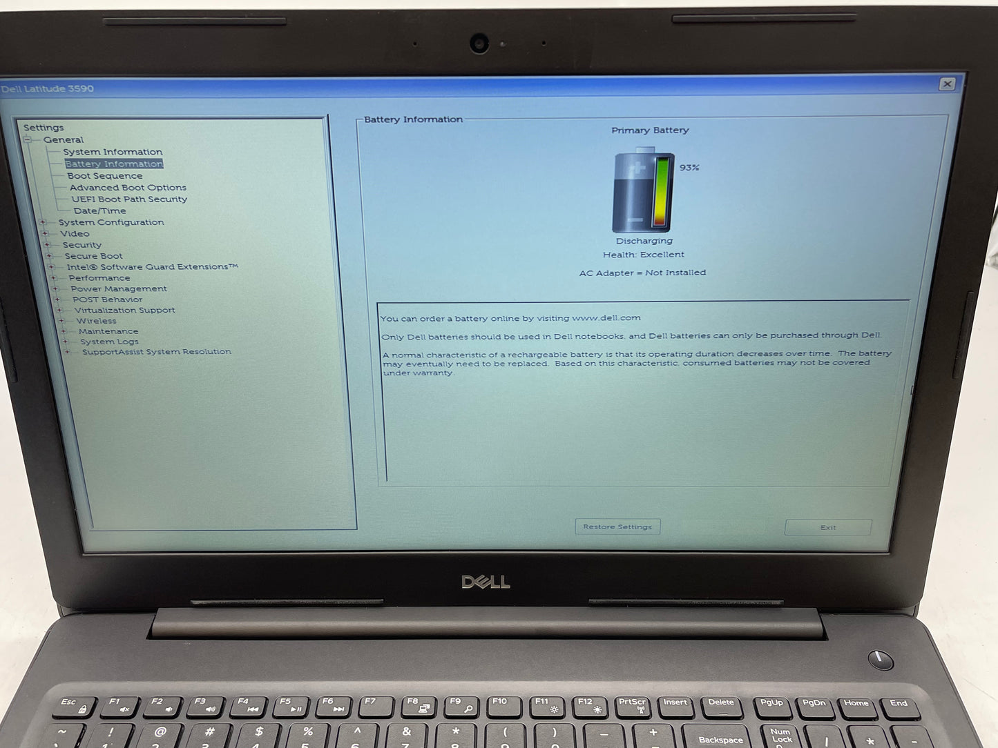 Dell 2019 Latitude 3590 1.6GHz i5-8250U 8GB RAM 256GB SSD W10 Pro - Excellent