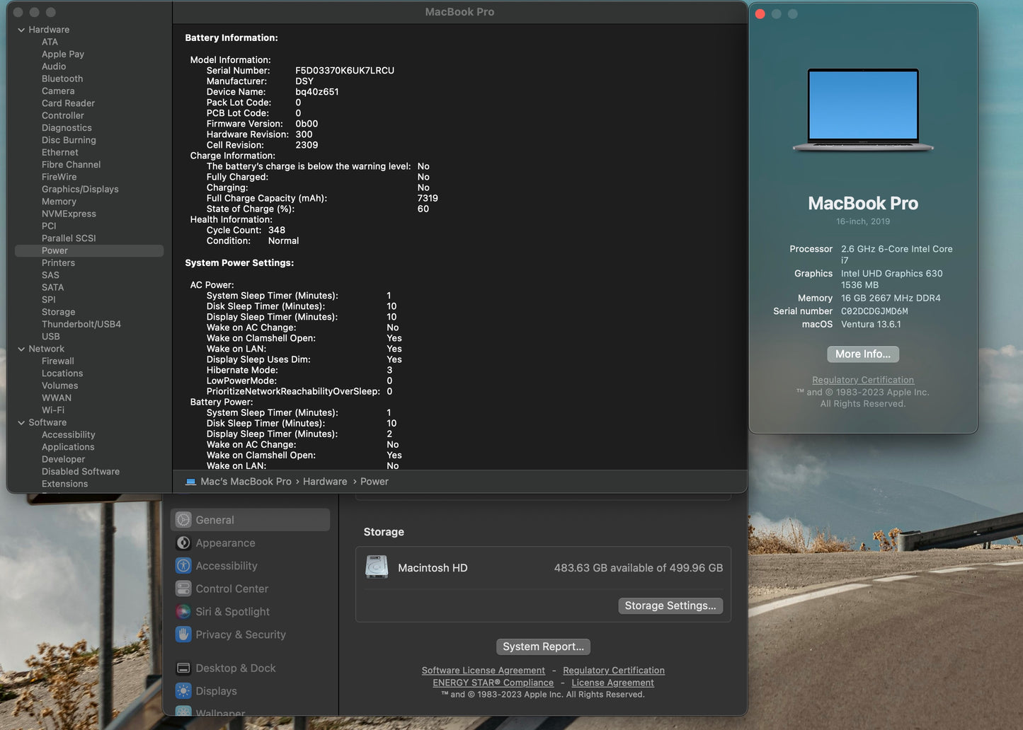 Apple 2019 16" MacBook Pro 2.6GHz i7 16GB RAM 512GB SSD RP5300M 4GB - Very Good