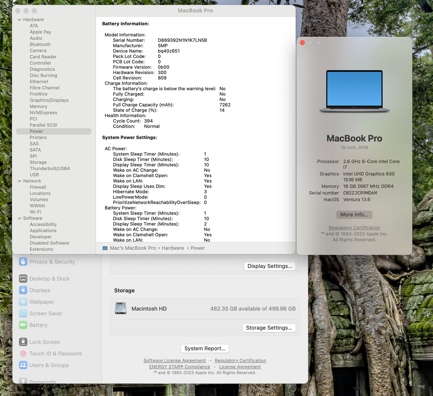 Apple 2019 16" MacBook Pro 2.6GHz i7 16GB RAM 512GB SSD RP5300M 4GB - Good