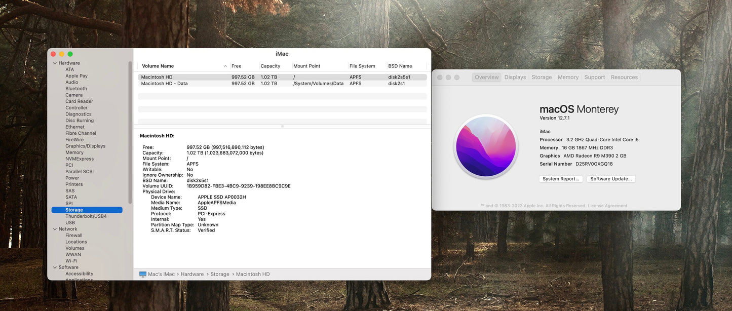 Apple 2015 27" iMac 3.2GHz Quad-Core i5 16GB 1TB FD R9 M390 2GB- Excellent