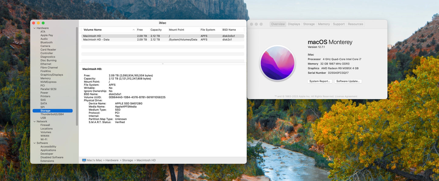 Apple 2015 27" iMac 4GHz Quad-Core i7 32GB 2TB FD R9 M395X 4GB- Excellent