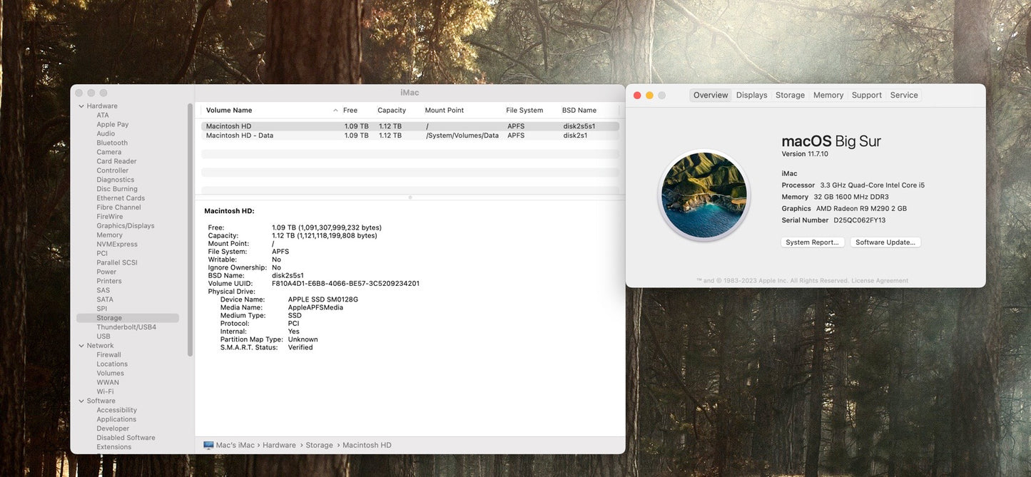 Apple 2015 27" iMac 3.3GHz Quad-Core i5 32GB 1TB FD R9 M290 2GB- Excellent