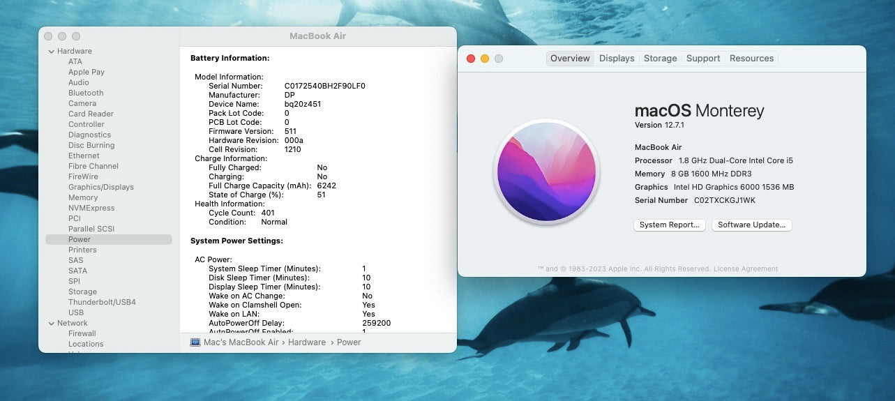 Apple 2017 Macbook Air 13" 1.8 GHz Dual-Core i5 8GB 128GB SSD IHDG- Very Good