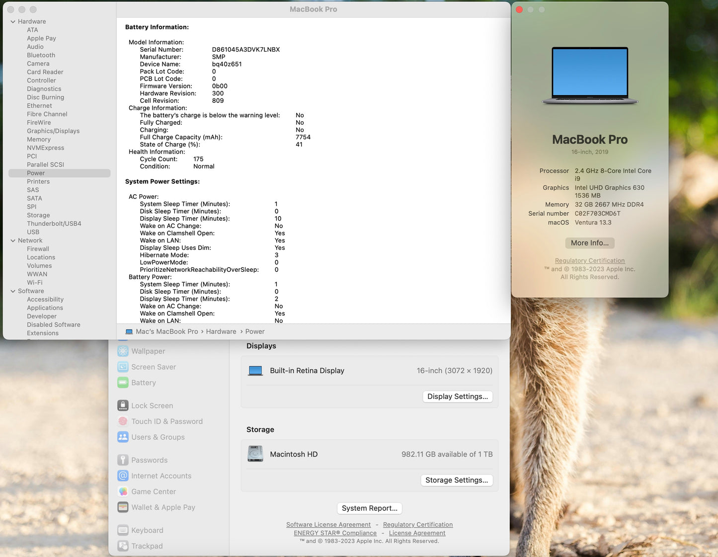 Apple 2019 16" MacBook Pro 2.4GHz 8-Core i9 32GB 1TB SSD RP5500M 4GB - Very Good