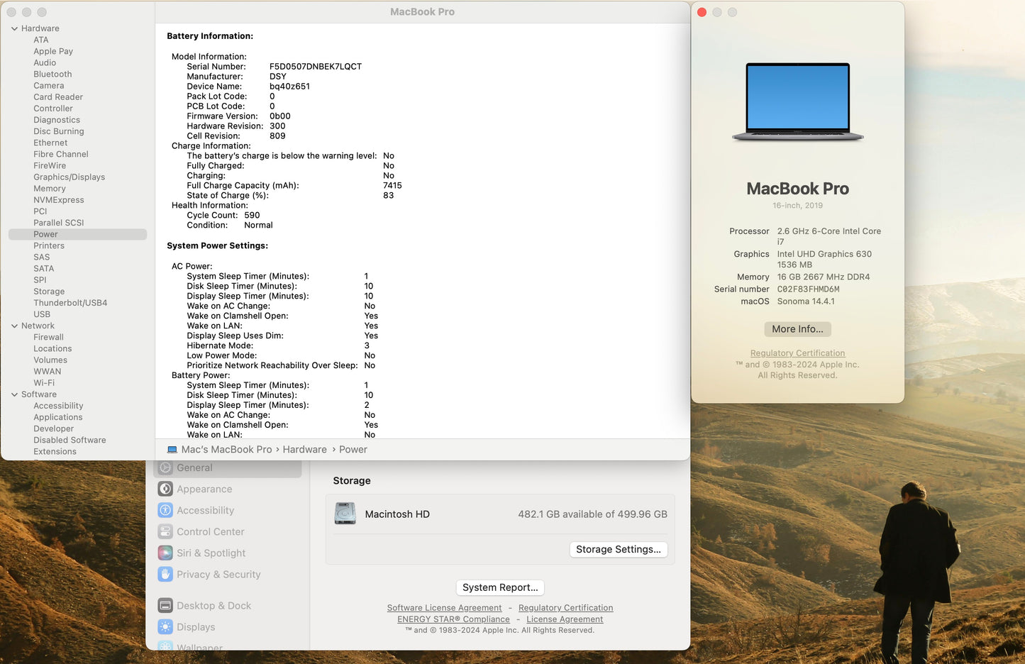 Apple 2019 16" MacBook Pro 2.6GHz i7 16GB RAM 512GB SSD RP5300M 4GB - Very Good