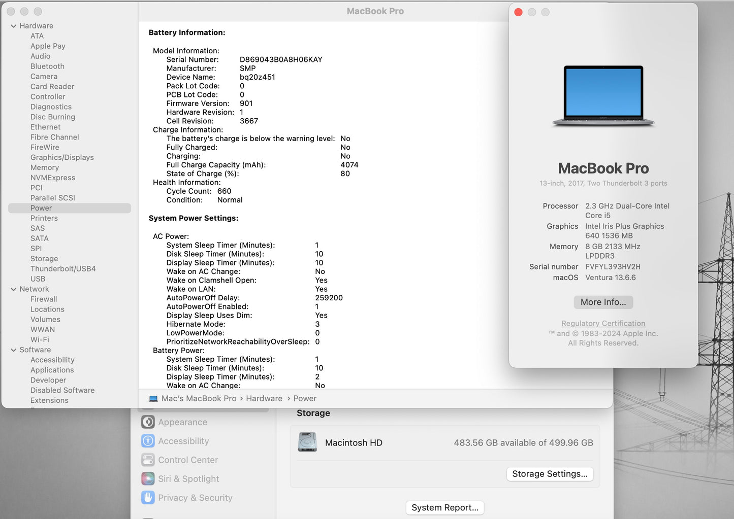 Apple 2017 MacBook Pro 13 in 2.3GHz Dual-Core i5 8GB RAM 512GB SSD IIPG640-Good