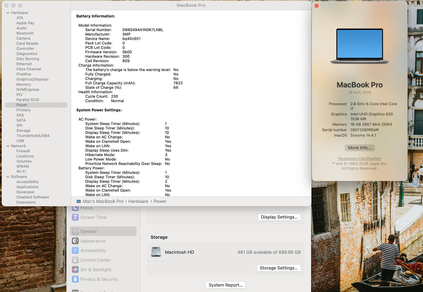 Apple 2019 16" MacBook Pro 2.6GHz i7 16GB RAM 512GB SSD RP5300M 4GB - Good