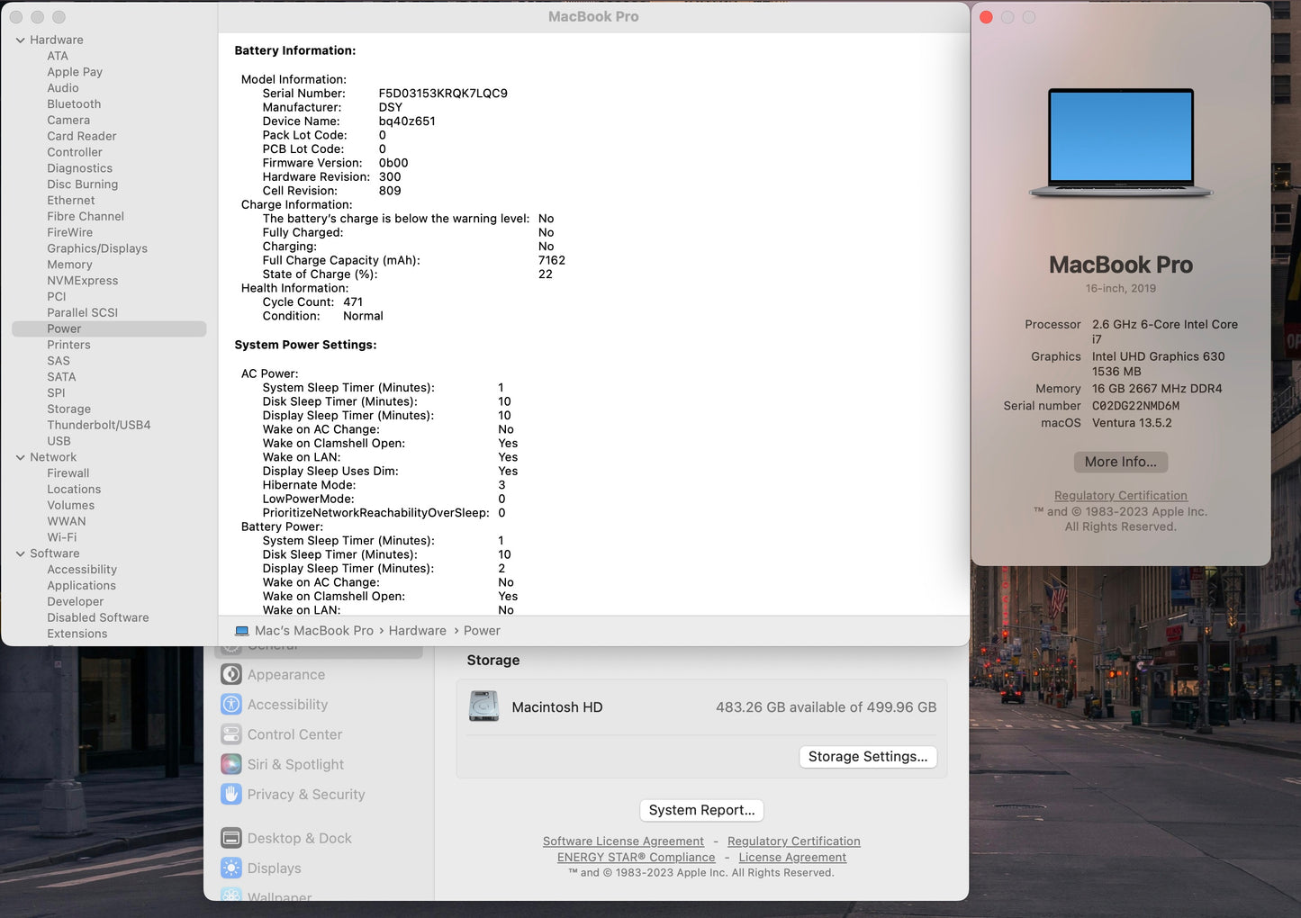 Apple 2019 16" MacBook Pro 2.6GHz i7 16GB RAM 512GB SSD RP5300M 4GB - Very Good