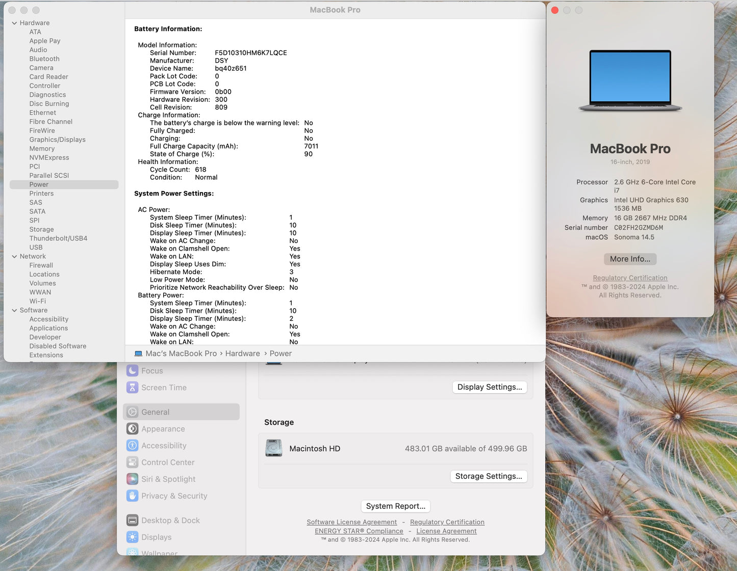 Apple 2019 16" MacBook Pro 2.6GHz i7 16GB RAM 512GB SSD RP5300M 4GB - Good