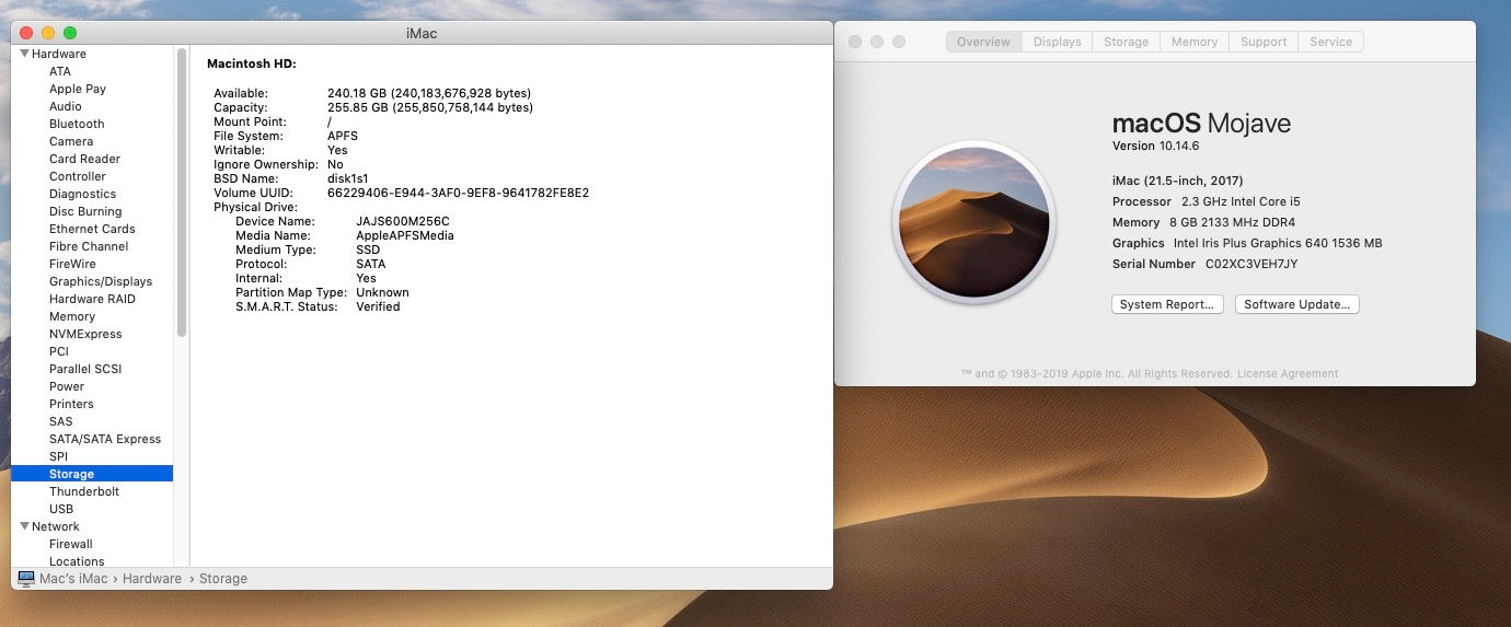 Apple 2017 21.5" iMac 4K 2.3GHz Dual-Core i5 8GB 256GB SSD IIPG640 - Minor Crack