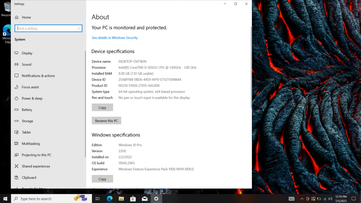 Lenovo 2019 ThinkPad E590 i5-8265u 1.6Ghz 4 Cores 8gb Ram 256SSD