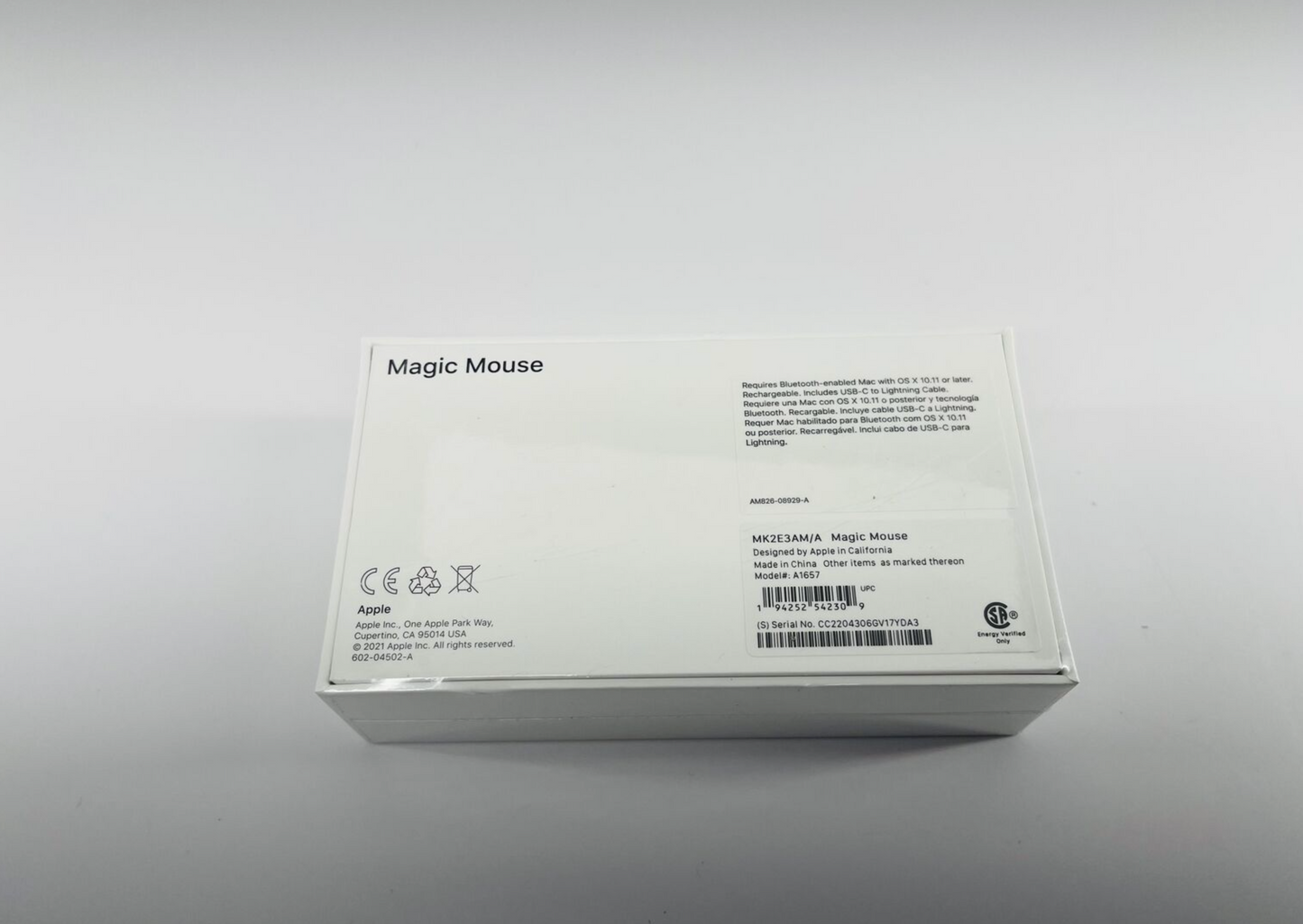 Apple Mac Magic Mouse 2 A1657 Wireless Bluetooth