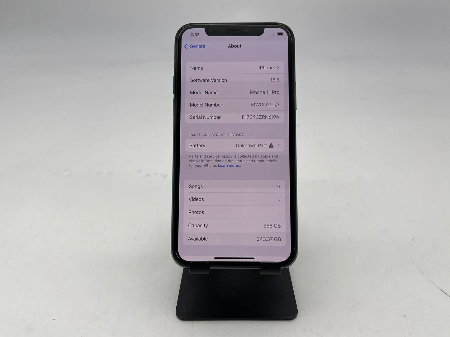 Apple iPhone 11 pro GSM/CDMA Unlocked 256GB "Midnight Green" - Good