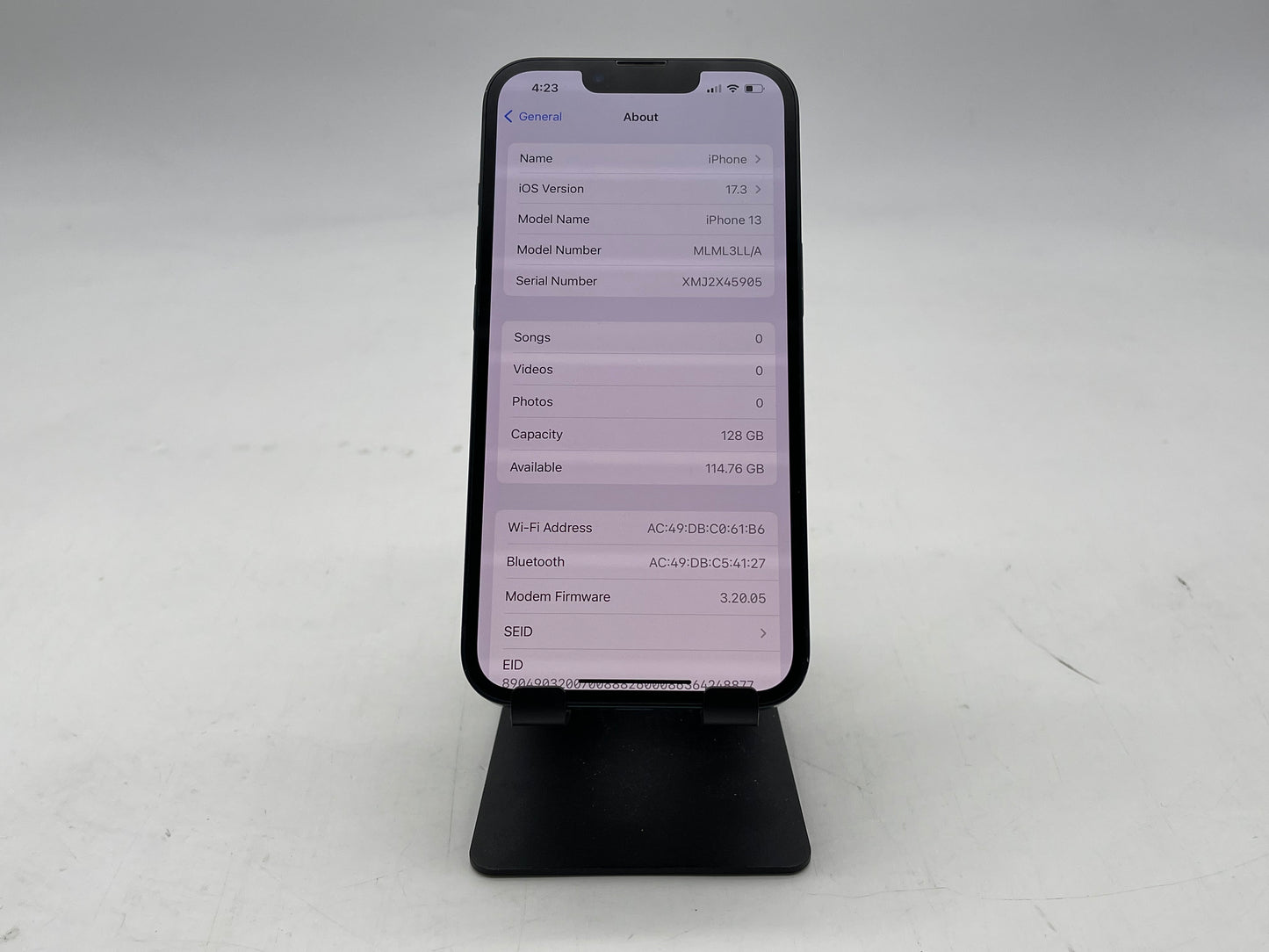 Apple iPhone 13 GSM/CDMA Unlocked 128GB A2482 "Midnight" - Good