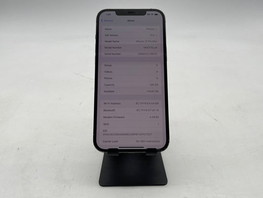 Apple iPhone 12 pro Max GSM/CDMA Unlocked 128GB A2342 "Graphite" - READ
