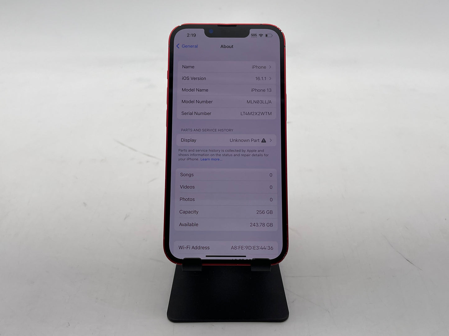 Apple iPhone 13 GSM/CDMA Unlocked 256GB A2482 "Product Red" - Very Good