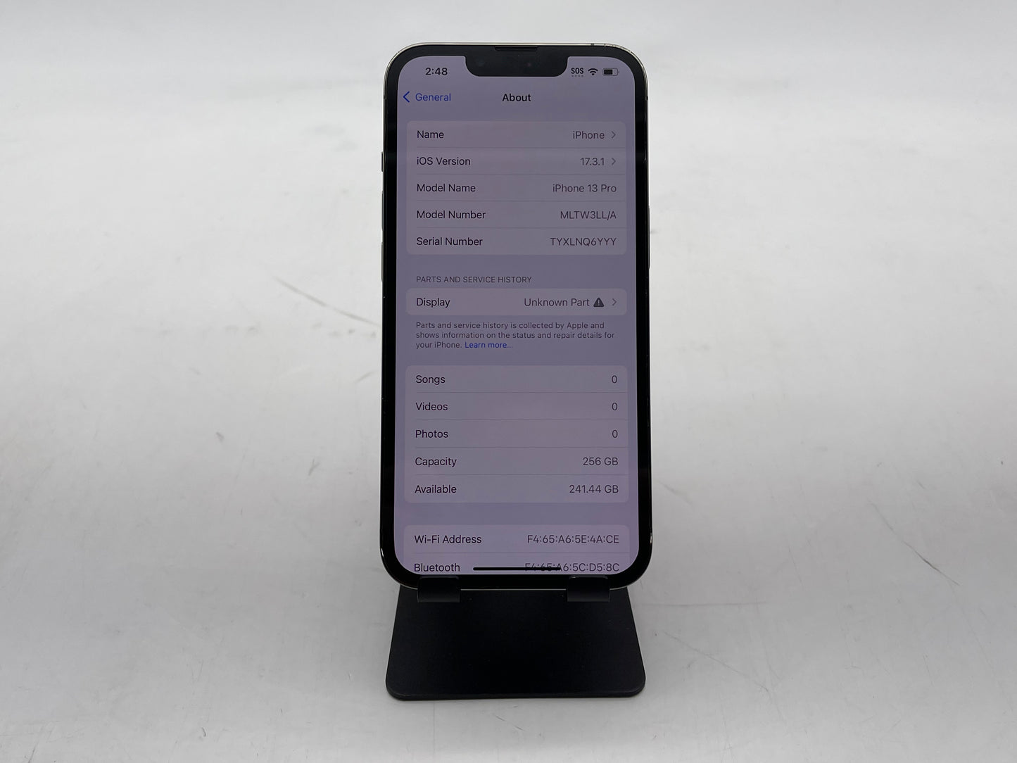 Apple iPhone 13 Pro GSM/CDMA Unlocked 256GB (Graphite) A2483 - Excellent