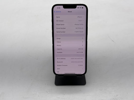 Apple iPhone 13 Pro GSM/CDMA Unlocked 256GB (Graphite) A2483 - Good