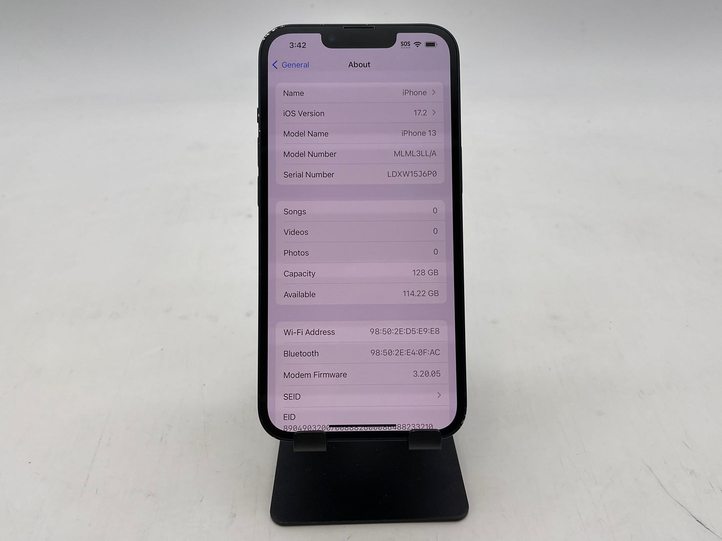 Apple iPhone 13 GSM/CDMA Unlocked 128GB A2482 "Midnight" - Good