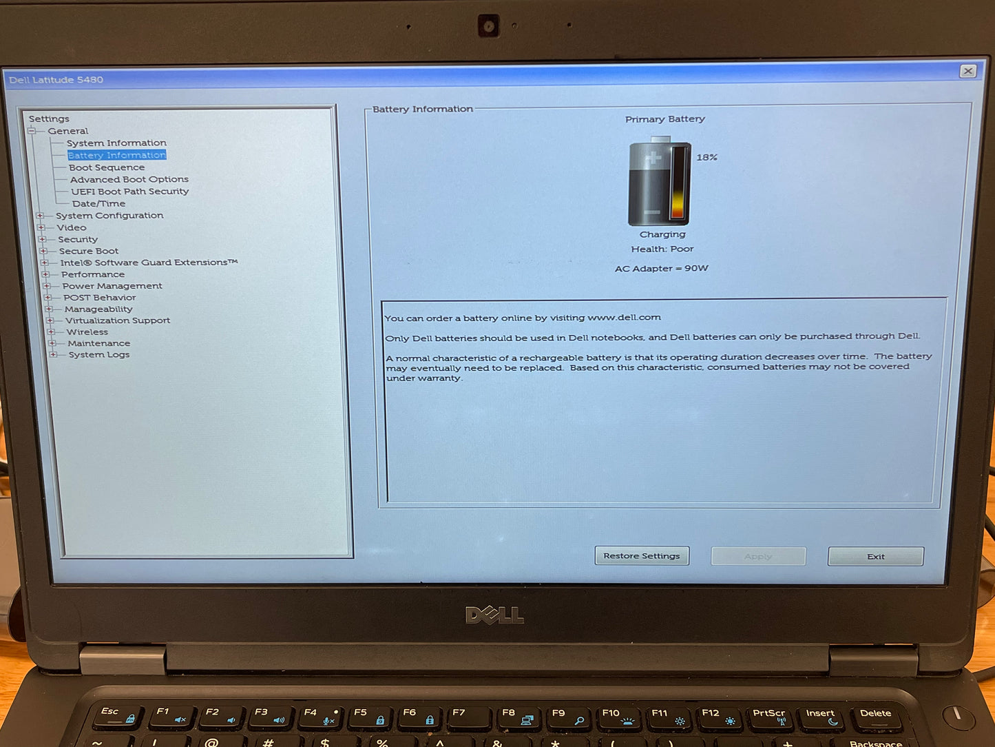 Dell 2018 latitude 5480 14" i7-7820HQ 2.9GHz 8GB RAM 256GB SSD W10 Pro-Very Good