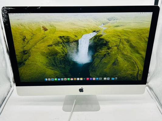 Apple 2019 27" 5k iMac 3.7GHz 6-Core i5 16GB 3TB FD RP580X 8GB- Cracked Screen