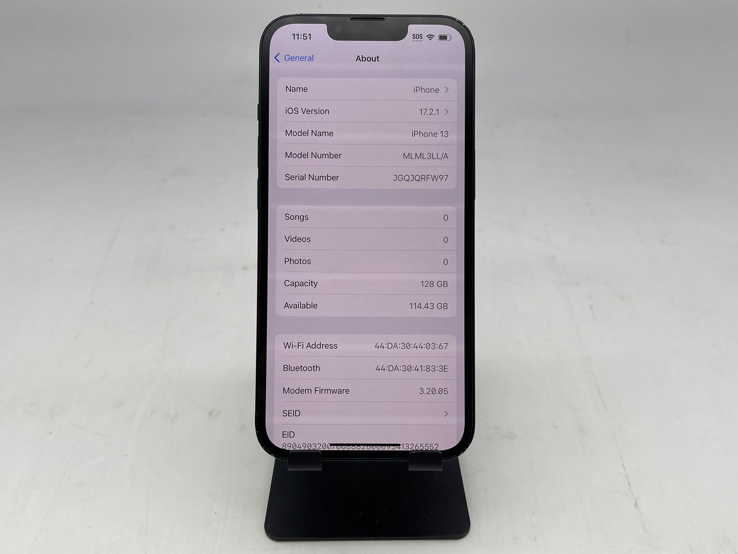 Apple iPhone 13 GSM/CDMA Unlocked 128GB A2482 "Midnight" - READ