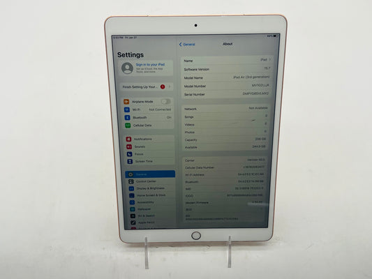 Apple 2019 iPad Air 3rd generation 256GB "Rose Gold" Wifi + Cell