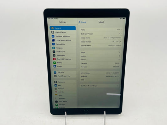 Apple 2019 iPad Air 3rd Generation 64GB "Space Grey"