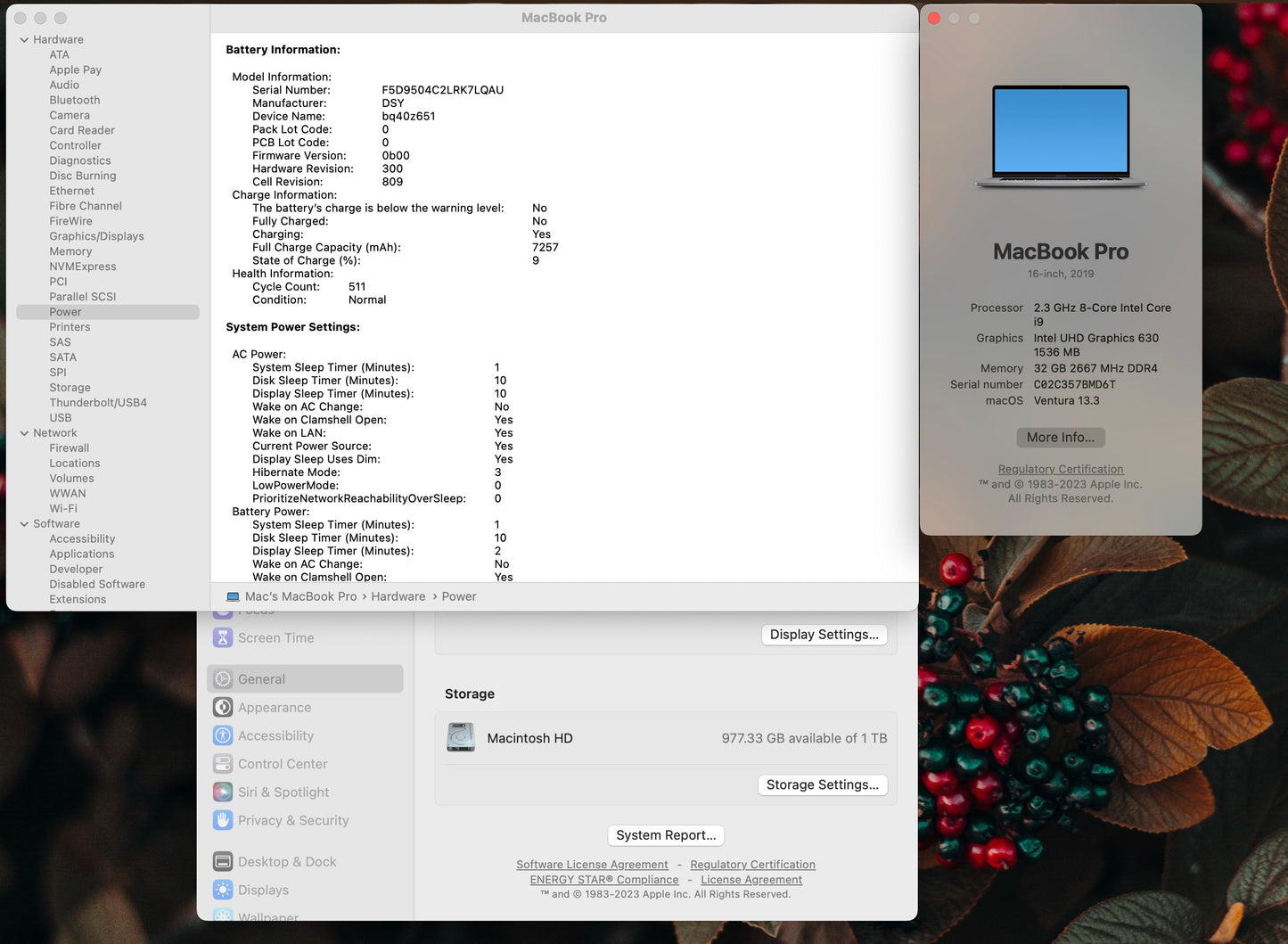 Apple 2019 16" MacBook Pro 2.3GHz 8-Core i9 32GB 1TB SSD RP5500M 4GB - Good
