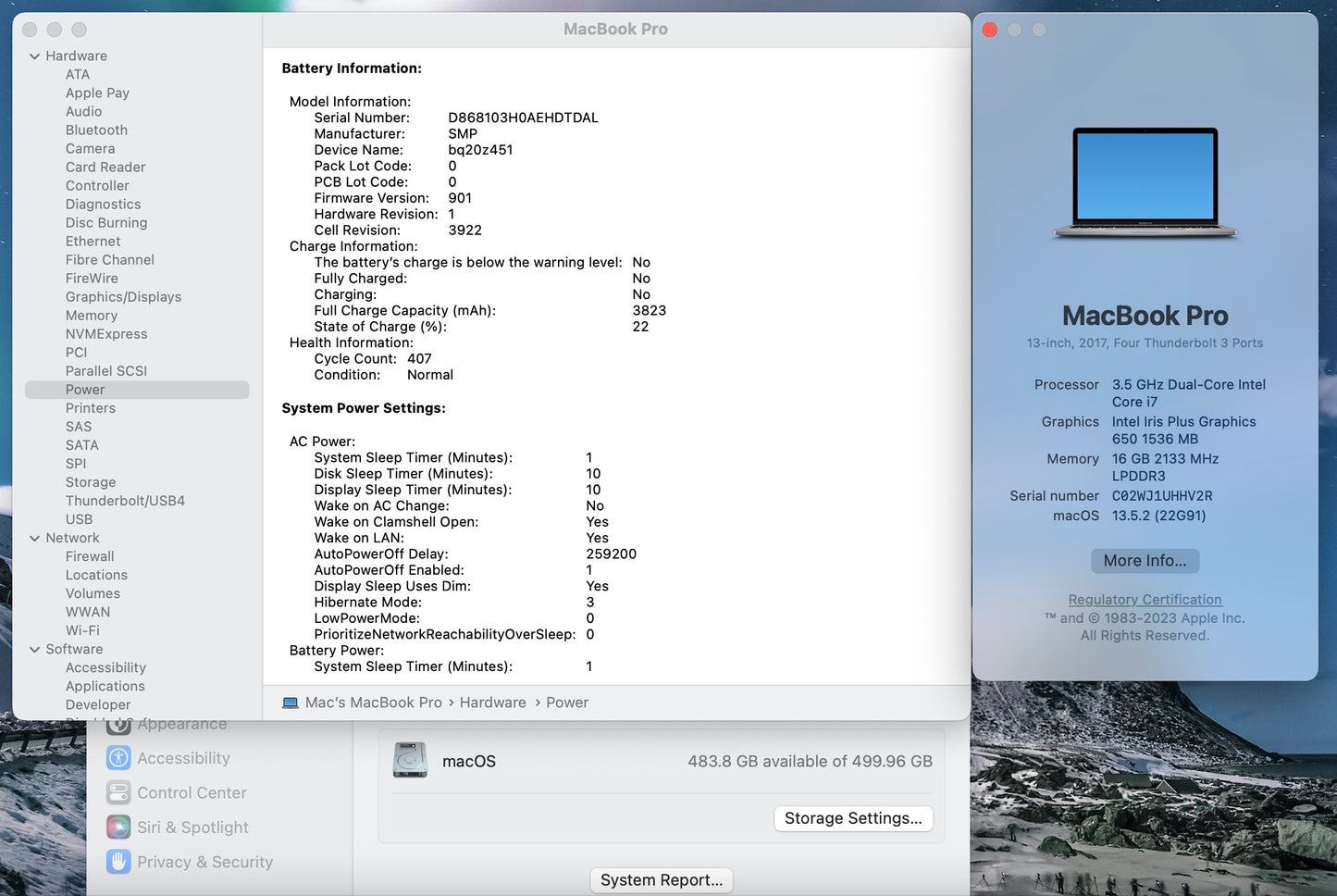 Apple 2017 MacBook Pro 13 in 3.5GHz Dual-Core i7 16GB RAM 512GB SSD IIPG650-Good