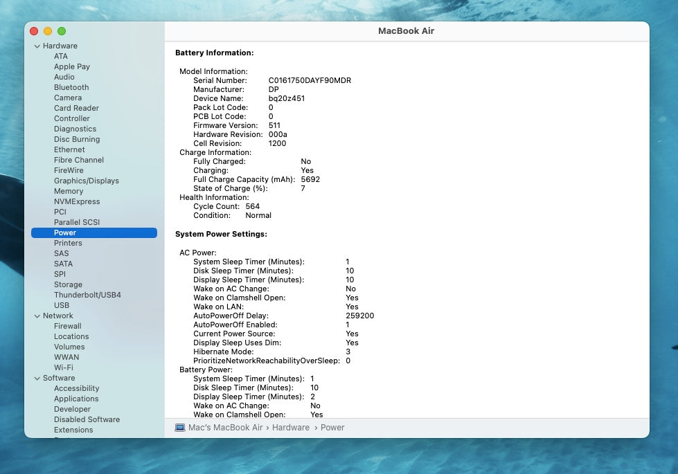 Apple 2015 MacBook Air 13" 1.6GHz Dual Core i5 8GB Ram 256GB SSD Intel HD 6000