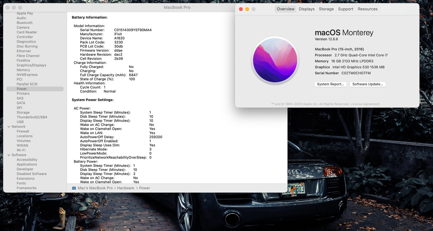 Apple 2016 MacBook Pro 15" 2.7GHz i7 16GB RAM 512GB SSD RP455- Good