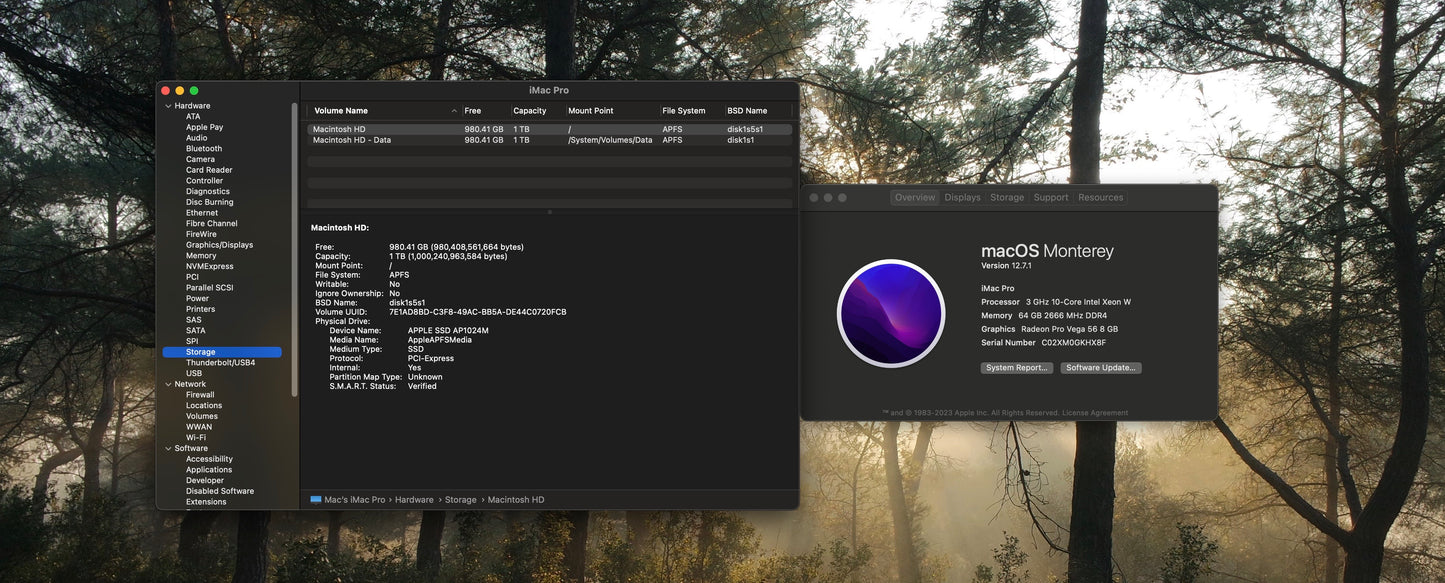 Apple 2017 iMac Pro 5K 3GHz 10-Core Xeon W 64GB RAM 1TB SSD RPV56 8GB -Read info