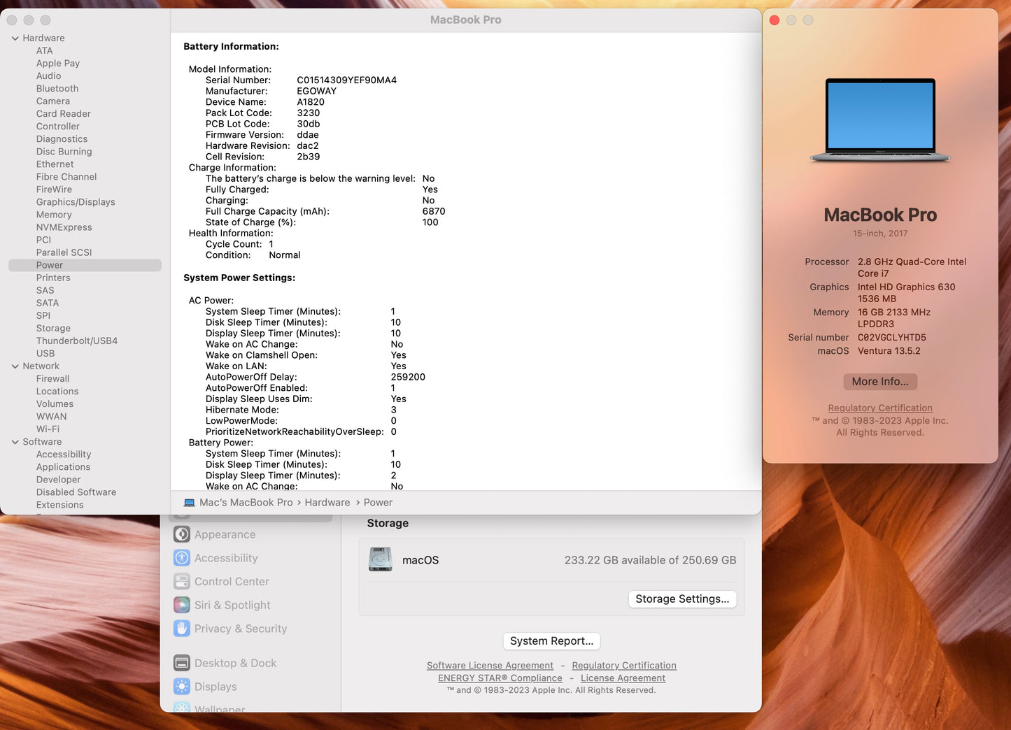 Apple 2017 MacBook Pro 15" 2.8GHz i7 16GB RAM 256GB SSD RP555 - Very Good