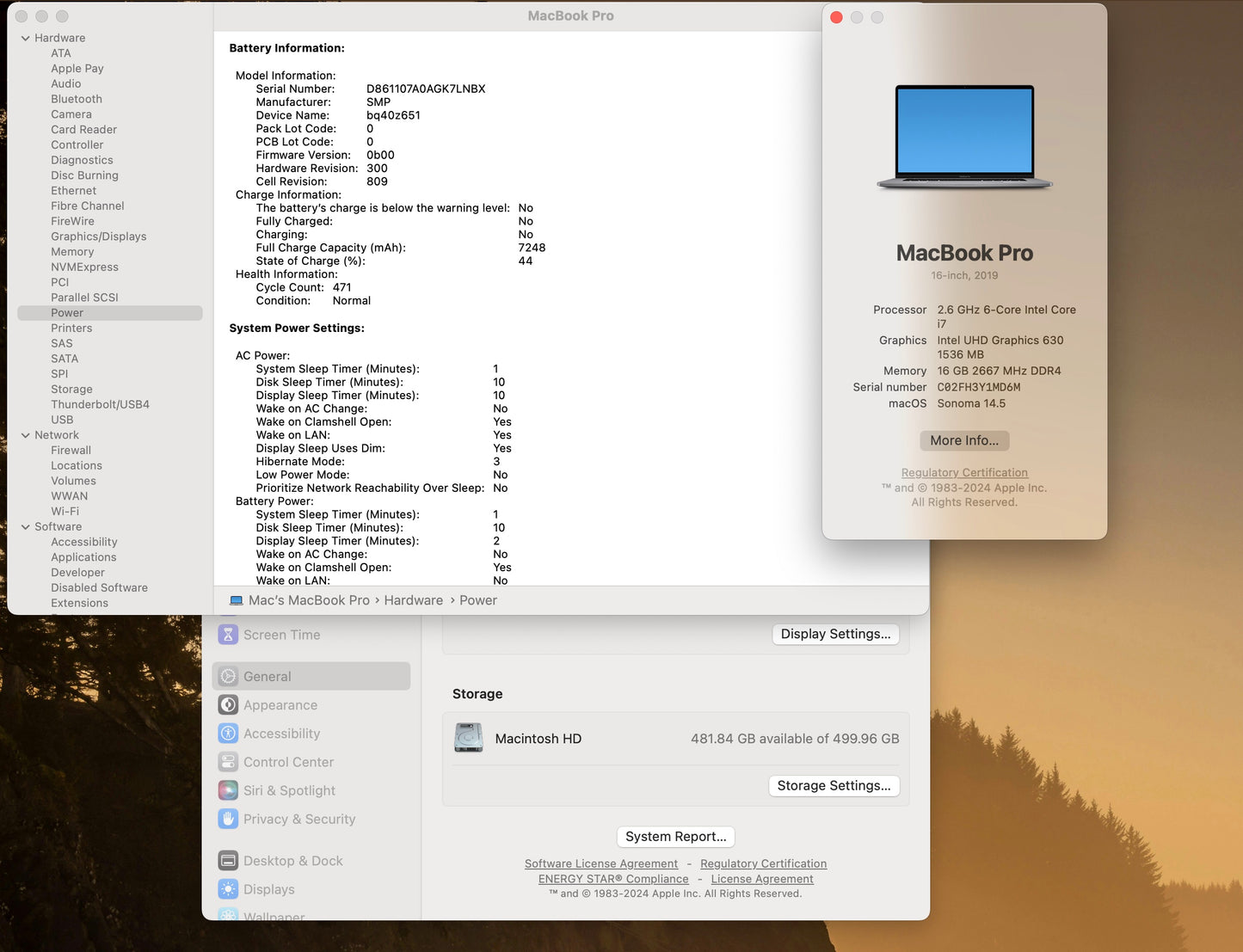 Apple 2019 16" MacBook Pro 2.6GHz i7 16GB RAM 512GB SSD RP5300M 4GB - Very Good