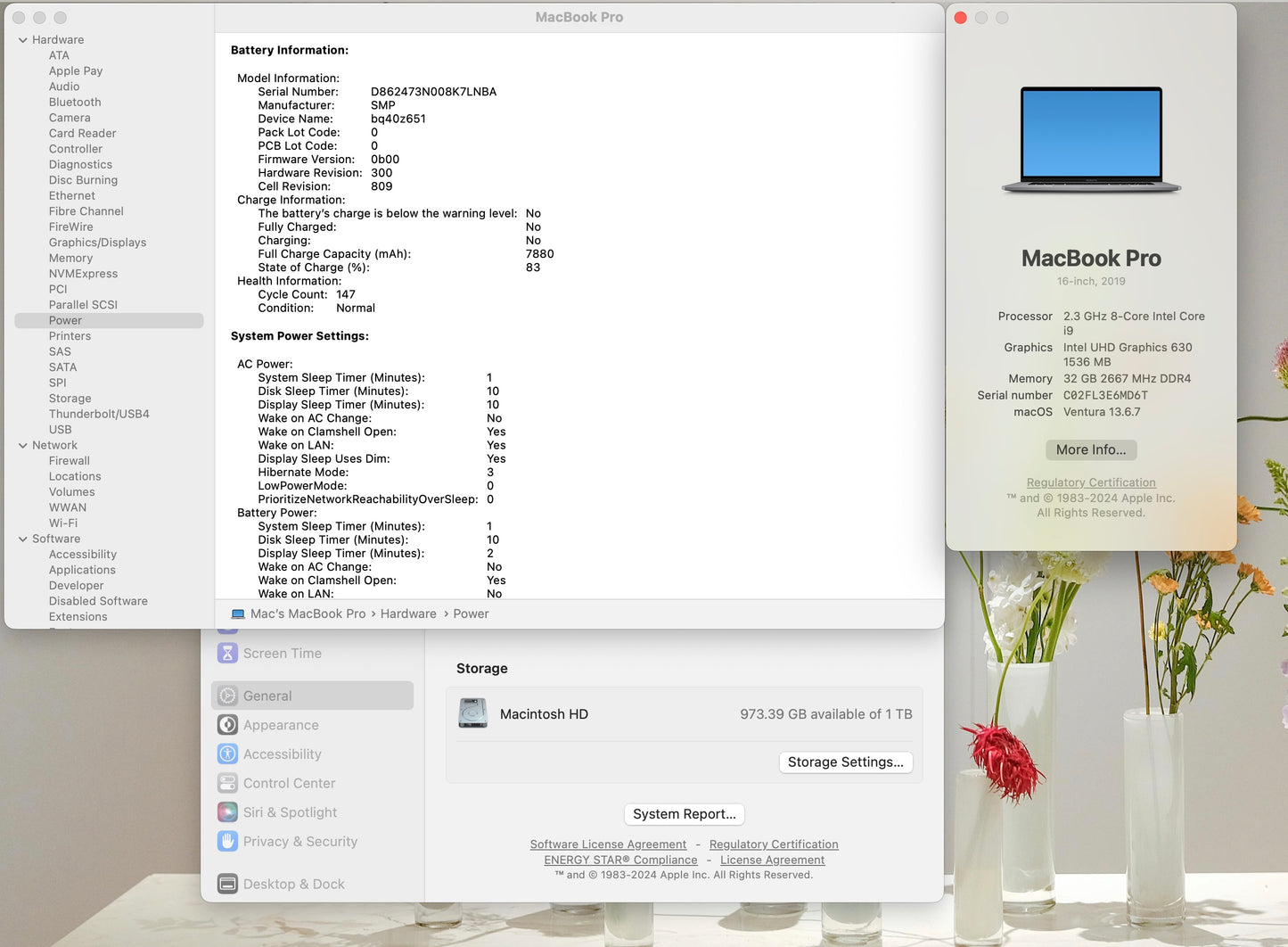 Apple 2019 16" MacBook Pro 2.3GHz 8-Core i9 32GB 1TB SSD RP5500M 8GB - Very Good