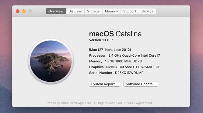 Apple 2012 27" iMac 3.4GHz Quad-Core i7 16GB 256GB SSD GTX 675Mx 1GB - Very Good