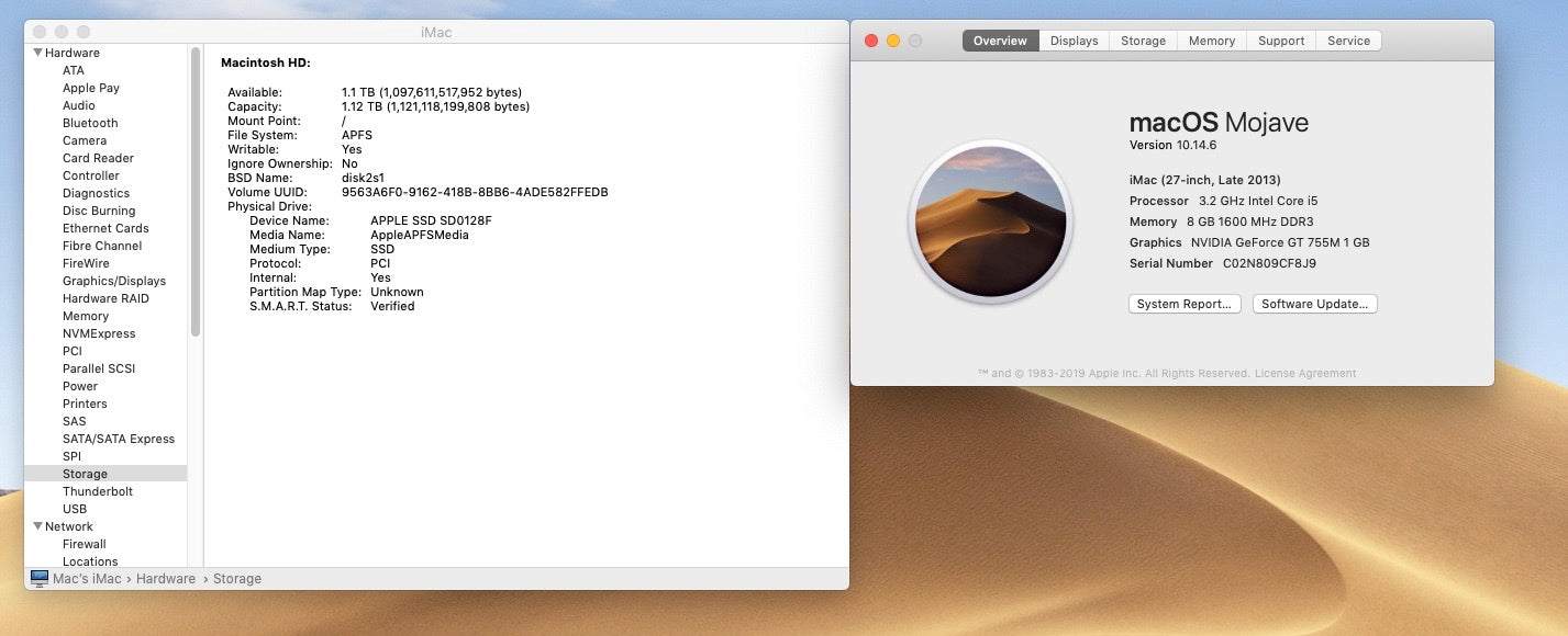 Apple 2013 27" iMac 3.2GHz i5 8GB 1TB Fusion Drive GT 755M 1GB