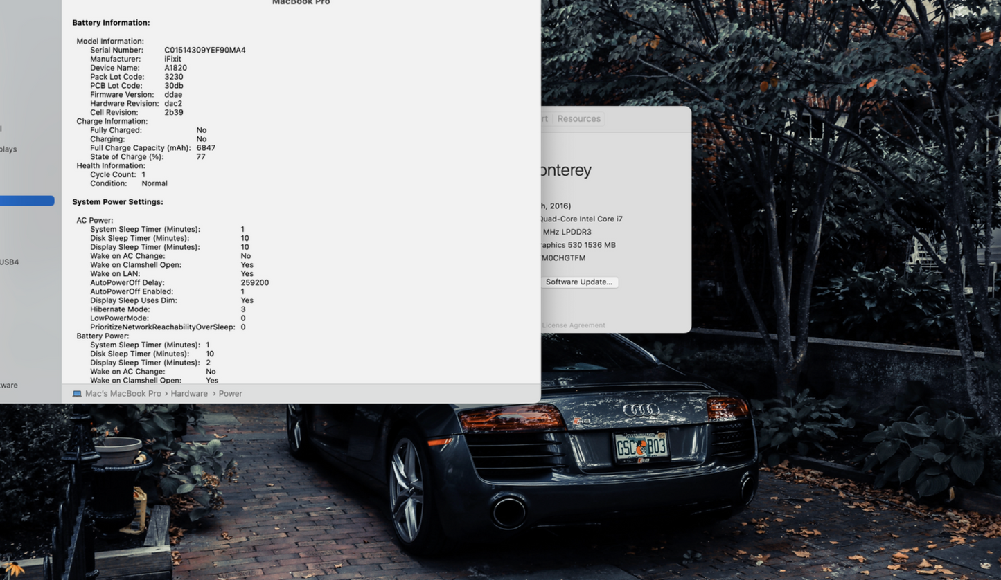 Apple 2016 Macbook Pro 15" 2.7 GHZ Quad Core i7 16GB 512GB RP 460