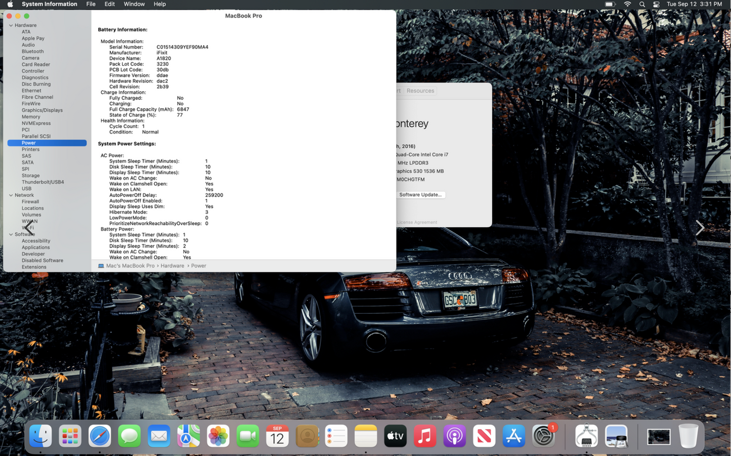 Apple 2016 Macbook Pro 15" 2.7 GHZ Quad Core i7 16GB 512GB SSD RP5300M