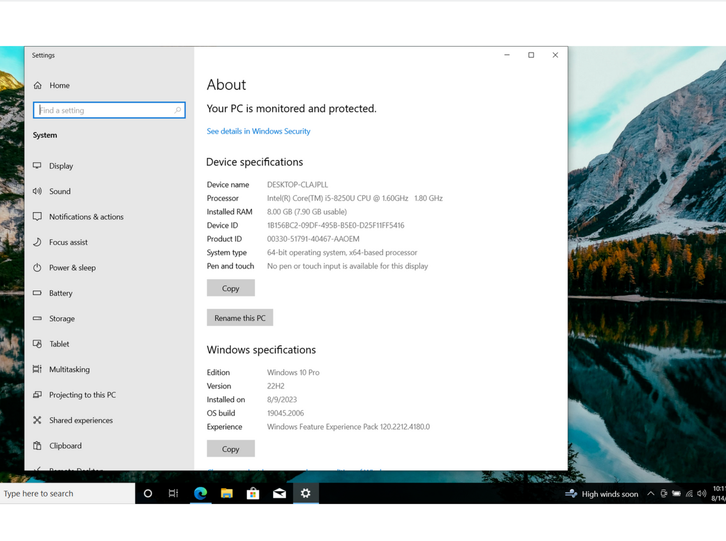 Dell 2019 Latitude 3590 i5 8250U 1.6GHz 4 Cores 8GB 256GB SSD
