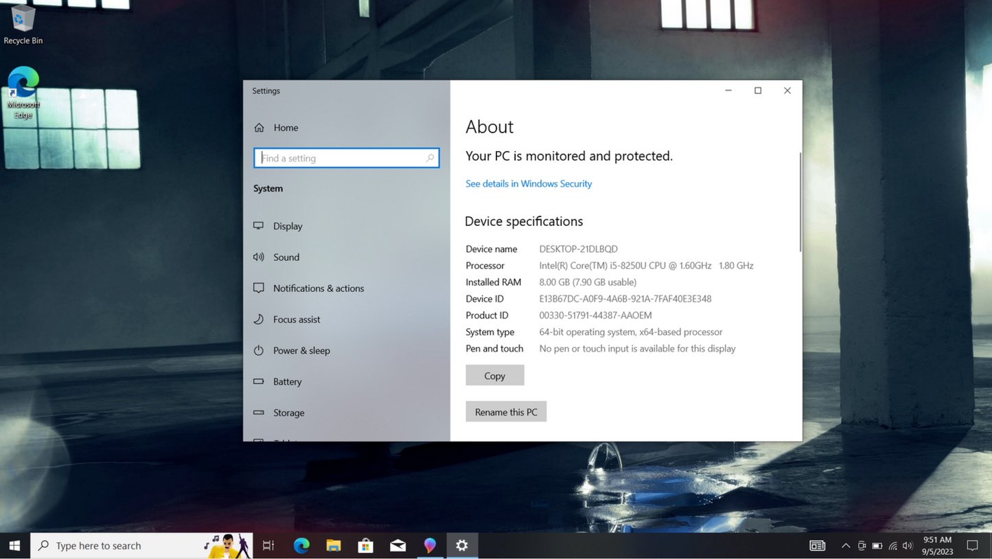 Dell 2019 Latitude 3590 i5 8250U 1.6GHz 4 Cores 8GB 256GB SSD Intel 620