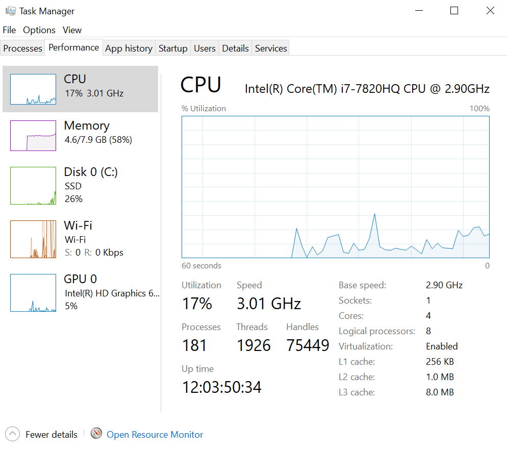 Dell 2018 Latitude 5480 i7 7820U 2.9GHz 4 Cores 8GB 256GB SSD Intel 630